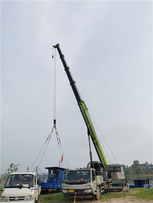 崇信县桥梁建设吊装案例